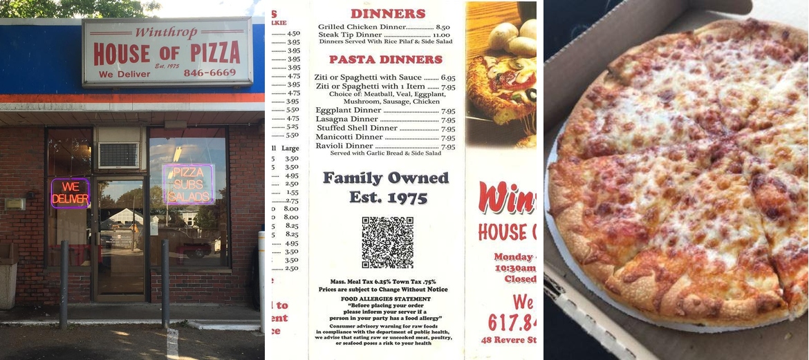 Winthrop House of Pizza Menu